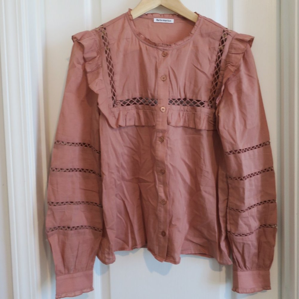 Reformation Rosey Top Worn ONCE Small Praline